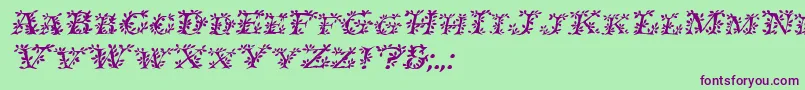 IvydisplaycapsItalic Font – Purple Fonts on Green Background