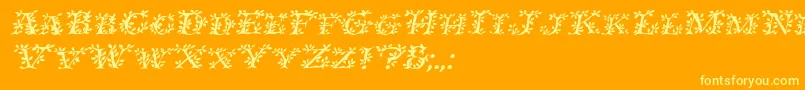 Подробнее о шрифте IvydisplaycapsItalic Шрифт IvydisplaycapsItalic – жёлтые шрифты на оранжевом фоне