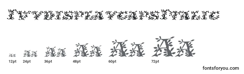 Größen der Schriftart IvydisplaycapsItalic
