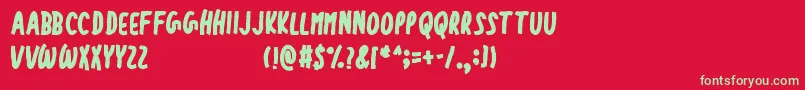 Bexirow   Personal Use Only Font – Green Fonts on Red Background