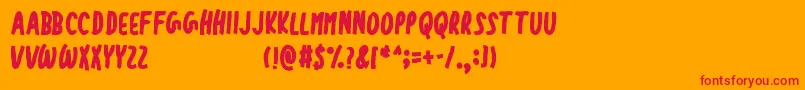 Bexirow   Personal Use Only Font – Red Fonts on Orange Background