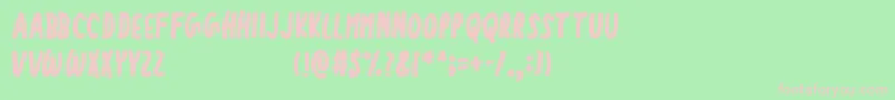 Bexirow   Personal Use Only-fontti – vaaleanpunaiset fontit vihreällä taustalla