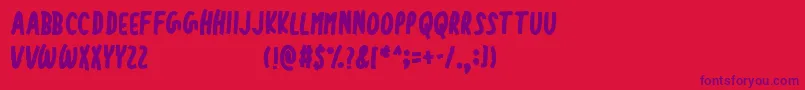 Bexirow   Personal Use Only Font – Purple Fonts on Red Background