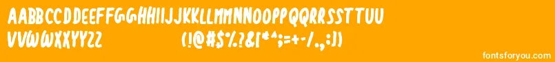 Bexirow   Personal Use Only-Schriftart – Weiße Schriften auf orangefarbenem Hintergrund