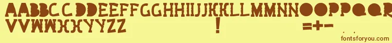 Bext Font – Brown Fonts on Yellow Background
