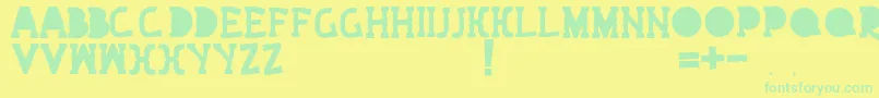 Bext Font – Green Fonts on Yellow Background