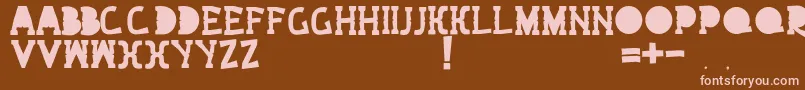 Bext Font – Pink Fonts on Brown Background