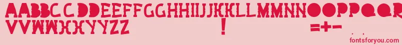 Bext Font – Red Fonts on Pink Background