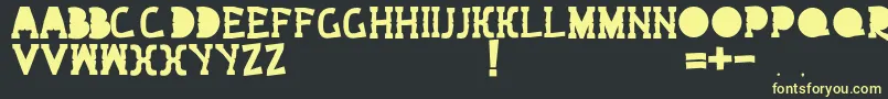 Bext Font – Yellow Fonts on Black Background