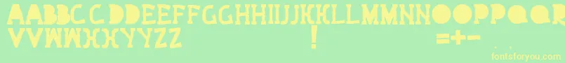 Bext Font – Yellow Fonts on Green Background