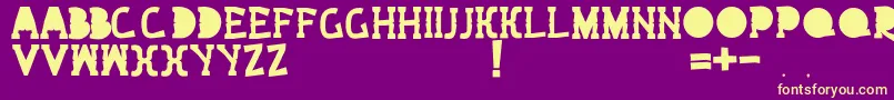 Bext Font – Yellow Fonts on Purple Background