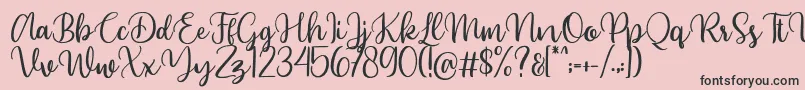 Beyonce demo Font – Black Fonts on Pink Background