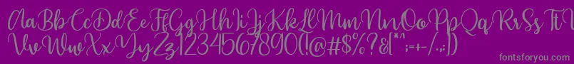 Beyonce demo Font – Gray Fonts on Purple Background