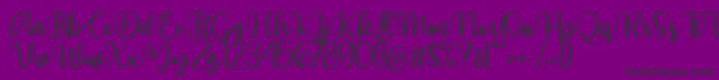 Beyonce demo-Schriftart – Schwarze Schriften auf violettem Hintergrund