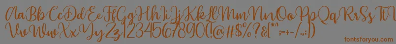 Beyonce demo Font – Brown Fonts on Gray Background