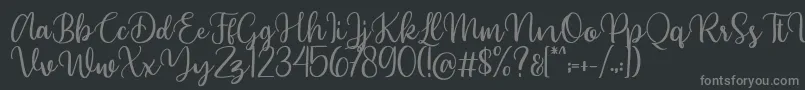 Beyonce demo Font – Gray Fonts on Black Background