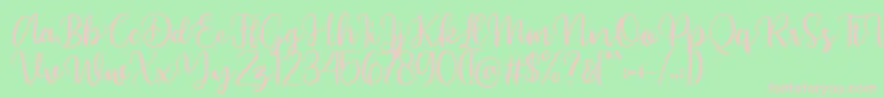 Beyonce demo Font – Pink Fonts on Green Background