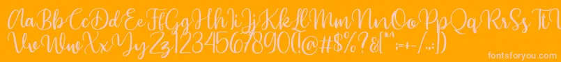 Beyonce demo Font – Pink Fonts on Orange Background