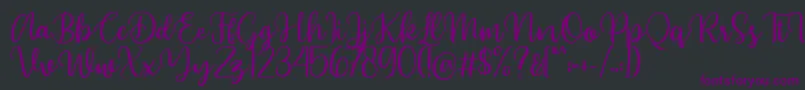Beyonce demo Font – Purple Fonts on Black Background