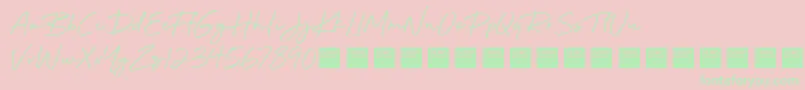 Beyond Infinity   Demo Font – Green Fonts on Pink Background