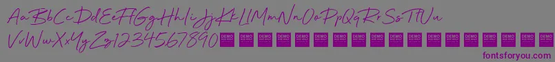 Beyond Infinity   Demo Font – Purple Fonts on Gray Background