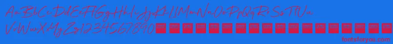 Beyond Infinity   Demo Font – Red Fonts on Blue Background