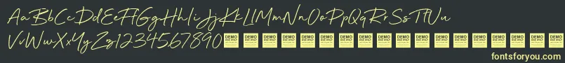 Beyond Infinity   Demo Font – Yellow Fonts on Black Background