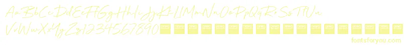 Beyond Infinity   Demo Font – Yellow Fonts on White Background