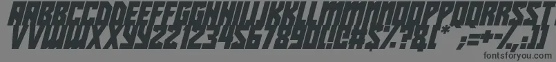 フォントBeyond The Stars Italic – 黒い文字の灰色の背景