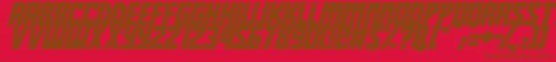 Beyond The Stars Italic Font – Brown Fonts on Red Background