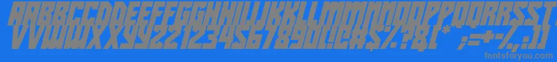 Beyond The Stars Italic Font – Gray Fonts on Blue Background