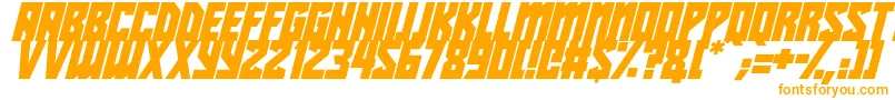fuente Beyond The Stars Italic – Fuentes Naranjas Sobre Fondo Blanco