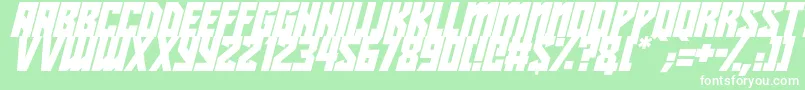 Beyond The Stars Italic Font – White Fonts on Green Background