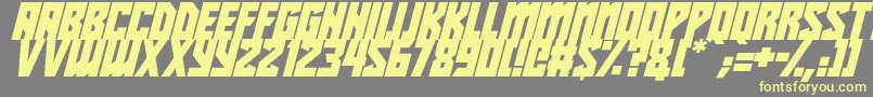 Beyond The Stars Italic Font – Yellow Fonts on Gray Background