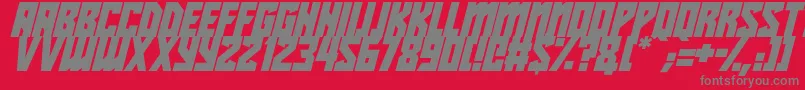 Beyond The Stars Italic Font – Gray Fonts on Red Background