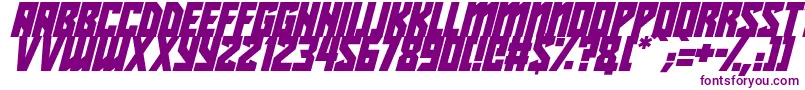 Шрифт Beyond The Stars Italic – фиолетовые шрифты на белом фоне