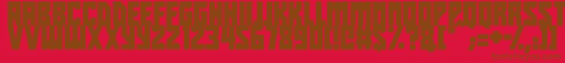 Beyond The Stars Font – Brown Fonts on Red Background