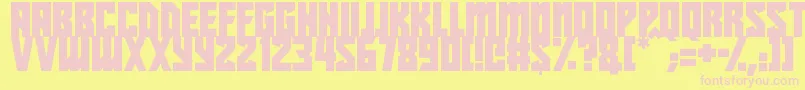 Beyond The Stars Font – Pink Fonts on Yellow Background