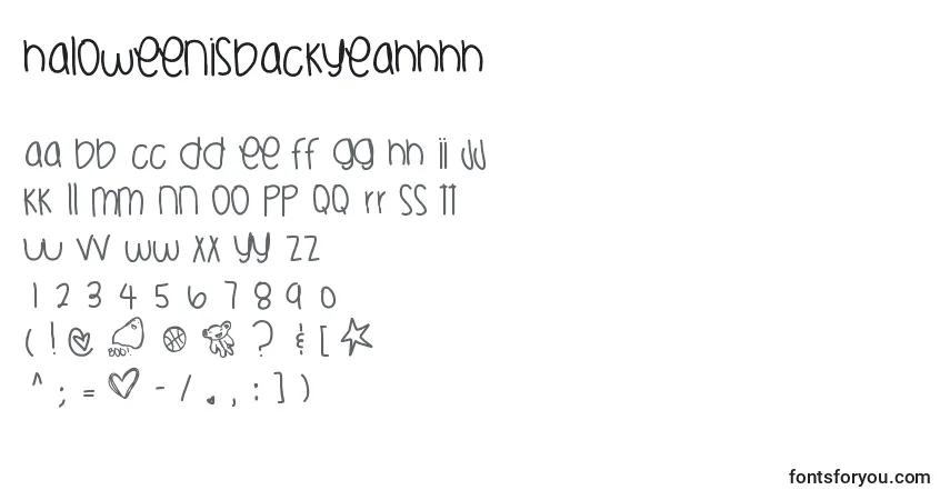 Haloweenisbackyeahhhh Font – alphabet, numbers, special characters