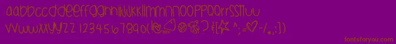 Haloweenisbackyeahhhh Font – Brown Fonts on Purple Background