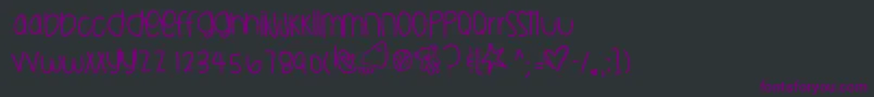Шрифт Haloweenisbackyeahhhh – фиолетовые шрифты на чёрном фоне