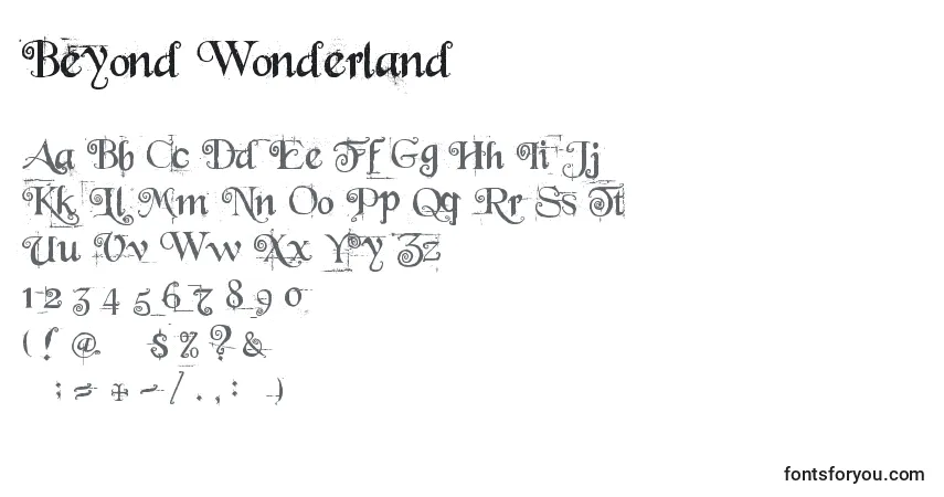 Beyond Wonderland Font – alphabet, numbers, special characters