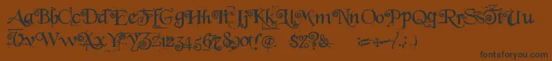 Beyond Wonderland Font – Black Fonts on Brown Background