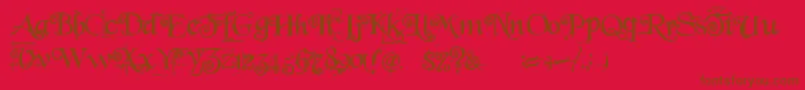 Beyond Wonderland Font – Brown Fonts on Red Background