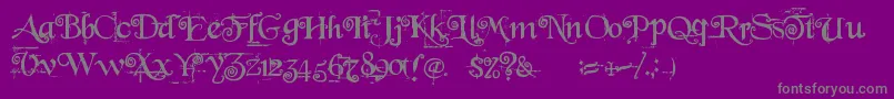 Beyond Wonderland Font – Gray Fonts on Purple Background