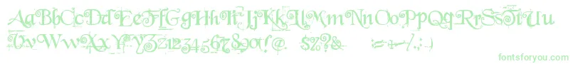 Beyond Wonderland Font – Green Fonts on White Background