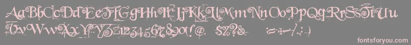 Beyond Wonderland-Schriftart – Rosa Schriften auf grauem Hintergrund
