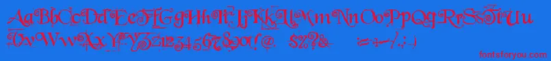 Beyond Wonderland Font – Red Fonts on Blue Background