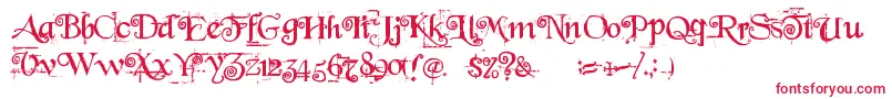 Beyond Wonderland Font – Red Fonts on White Background