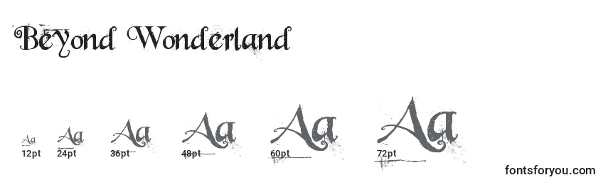 Beyond Wonderland Font Sizes
